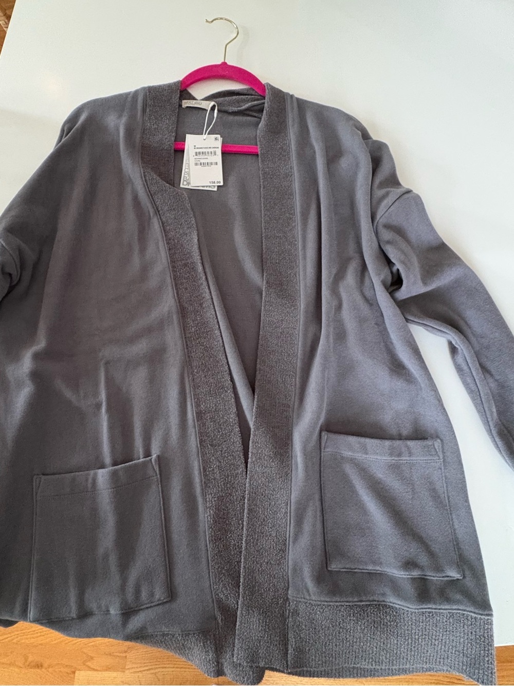 Barefoot Dreams - Lounge Gray Pocket Cardigan Sweater